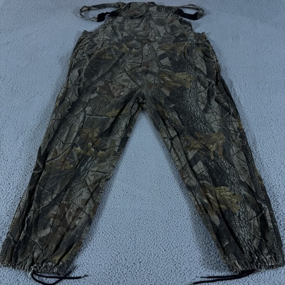 Outfitters Ridge Overalls Mens 2XL Camo Hunting Bib Unlined Realtree Hardwoods